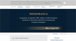 Desktop Screenshot of mediobanca.com